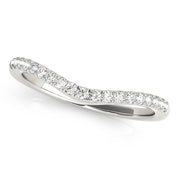 Split Prong Curved Half Eternity Ring in Gold & Platinum