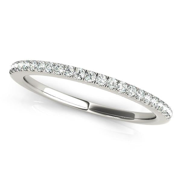 Stackable Curved Half Eternity Ring in 10K/14K gold and platinum with certified lab-grown or natural diamonds