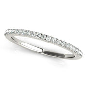 Stackable Curved Half Eternity Ring in Gold & Platinum