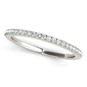 Stackable Curved Half Eternity Ring in Gold & Platinum
