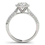 Multi-Row Round Diamond Engagement Ring in 10K/14K gold and platinum with certified lab-grown or natural diamonds