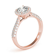 Multi-Row Round Diamond Engagement Ring in 10K/14K gold and platinum with certified lab-grown or natural diamonds