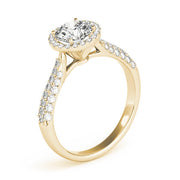 Multi-Row Round Diamond Engagement Ring in 10K/14K gold and platinum with certified lab-grown or natural diamonds