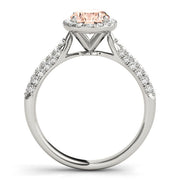 Sophisticated Multi-Row Oval Diamond Engagement Ring in 10K/14K gold and platinum with certified lab-grown or natural diamonds