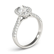 Sophisticated Multi-Row Oval Diamond Engagement Ring in 10K/14K gold and platinum with certified lab-grown or natural diamonds