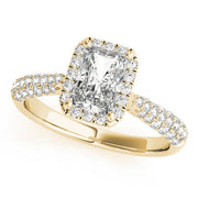 Eternal Multi-Row Emerald Diamond Engagement Ring in 10K/14K gold and platinum with certified lab-grown or natural diamonds