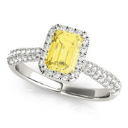 Eternal Multi-Row Emerald Diamond Engagement Ring in 10K/14K gold and platinum with certified lab-grown or natural diamonds