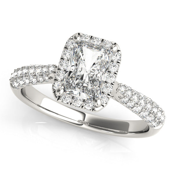 Eternal Multi-Row Emerald Diamond Engagement Ring in 10K/14K gold and platinum with certified lab-grown or natural diamonds