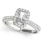 Eternal Multi-Row Emerald Diamond Engagement Ring in 10K/14K gold and platinum with certified lab-grown or natural diamonds