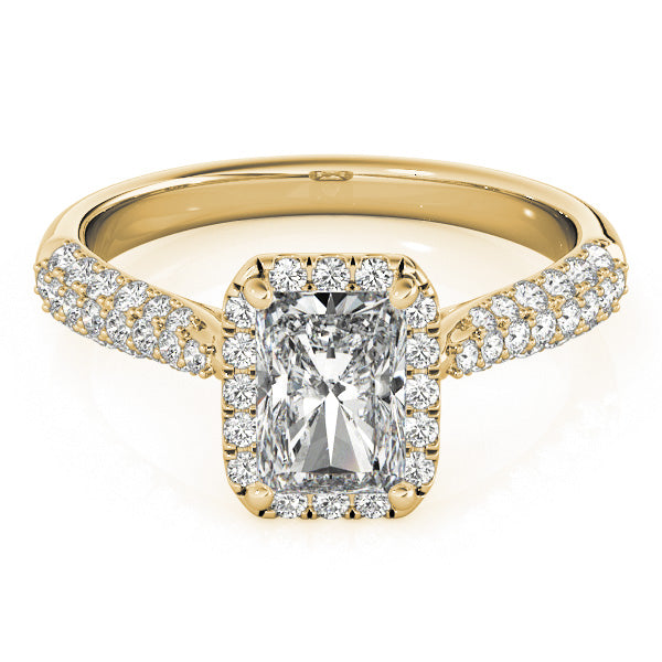 Eternal Multi-Row Emerald Diamond Engagement Ring in 10K/14K gold and platinum with certified lab-grown or natural diamonds