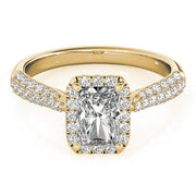 Eternal Multi-Row Emerald Diamond Engagement Ring in 10K/14K gold and platinum with certified lab-grown or natural diamonds