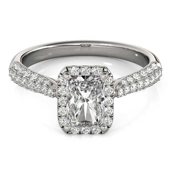 Eternal Multi-Row Emerald Diamond Engagement Ring in 10K/14K gold and platinum with certified lab-grown or natural diamonds