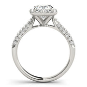 Radiant Multi-Row Cushion Diamond Engagement Ring in 10K/14K gold and platinum with certified lab-grown or natural diamonds