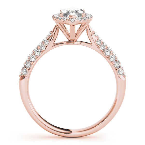 Majestic Multi-Row Marquise Diamond Engagement Ring in 10K/14K gold and platinum with certified lab-grown or natural diamonds