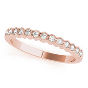 Milgrain Half Eternity Ring in Gold & Platinum
