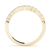 Milgrain Half Eternity Ring in Gold & Platinum