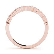 Milgrain Half Eternity Ring in Gold & Platinum
