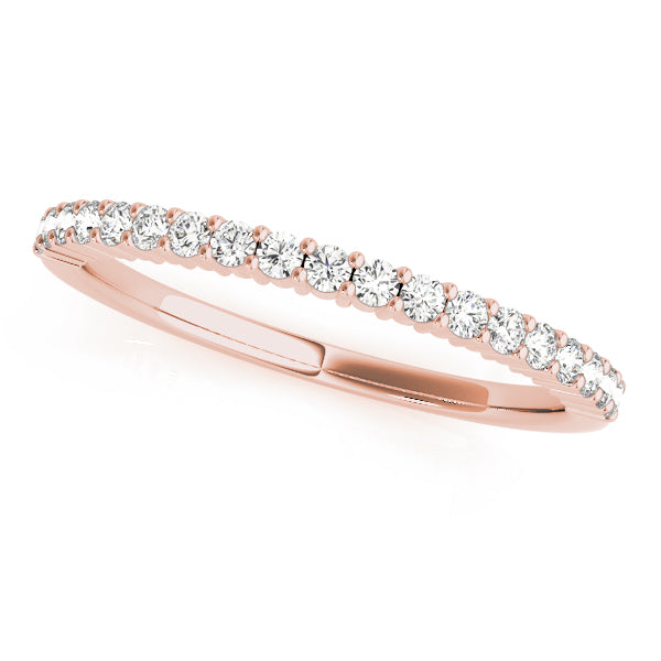 Prong Set Half Eternity Ring in Gold & Platinum