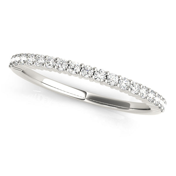 Prong Set Half Eternity Ring in Gold & Platinum