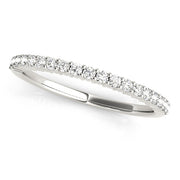 Prong Set Half Eternity Ring in Gold & Platinum