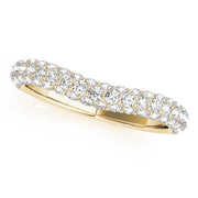 Pavé Curved Half Eternity Ring in 10K/14K gold and platinum with certified lab-grown or natural diamonds