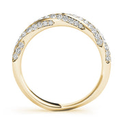 Twisting Diamond Half Eternity Ring in Gold & Platinum