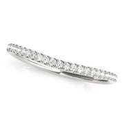Split Prong Curved Half Eternity Ring in Gold & Platinum