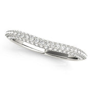 Multirow PavÃ£Â© Half Eternity Ring in Gold & Platinum