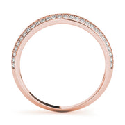 Double Row PavÃ£Â© Half Eternity Ring in Gold & Platinum
