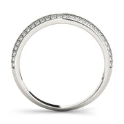 Double Row PavÃ£Â© Half Eternity Ring in Gold & Platinum