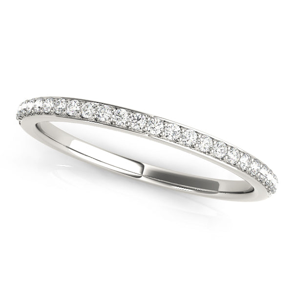 Shared Prong Set Half Eternity Ring in Gold & Platinum