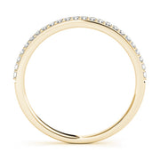 Shared Prong Set Half Eternity Ring in Gold & Platinum