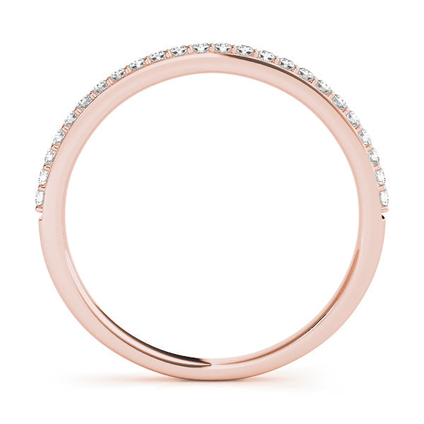 Shared Prong Set Half Eternity Ring in Gold & Platinum