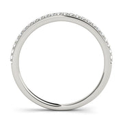 Shared Prong Set Half Eternity Ring in Gold & Platinum