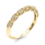 Vintage-Inspired Half Eternity Ring in Gold & Platinum