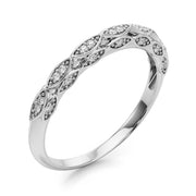 Vintage-Inspired Half Eternity Ring in Gold & Platinum