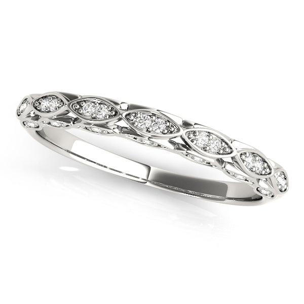 Vintage-Inspired Half Eternity Ring in Gold & Platinum
