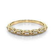 Vintage-Inspired Half Eternity Ring in Gold & Platinum