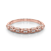 Vintage-Inspired Half Eternity Ring in Gold & Platinum