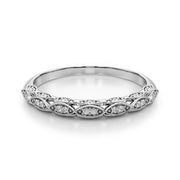 Vintage-Inspired Half Eternity Ring in Gold & Platinum