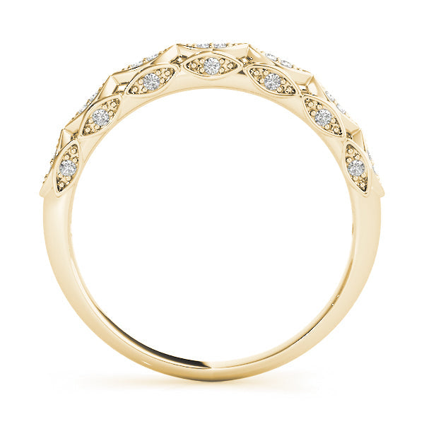 Vintage-Inspired Half Eternity Ring in Gold & Platinum