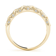 Vintage-Inspired Half Eternity Ring in Gold & Platinum