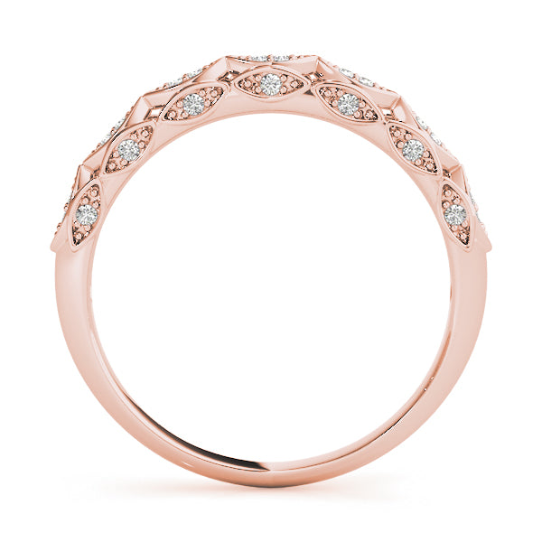 Vintage-Inspired Half Eternity Ring in Gold & Platinum