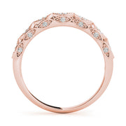 Vintage-Inspired Half Eternity Ring in Gold & Platinum