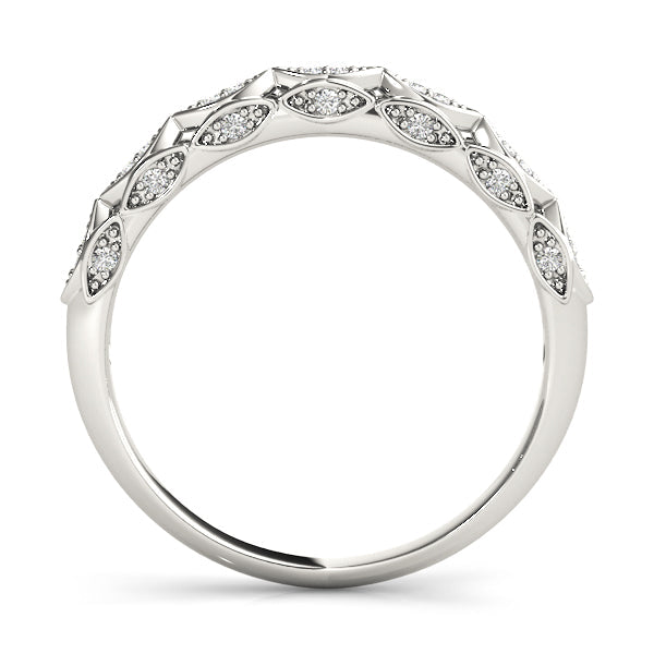 Vintage-Inspired Half Eternity Ring in Gold & Platinum