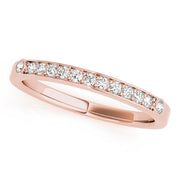 Prong in Channel Bezel Sides Wedding Half Eternity Ring in Gold & Platinum