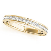 Channel Set Half Eternity Ring in 10K/14K gold and platinum with certified lab-grown or natural diamonds