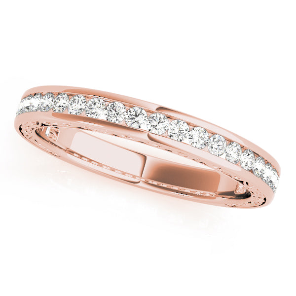 Channel Set Half Eternity Ring in Gold & Platinum