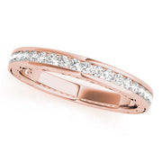 Channel Set Half Eternity Ring in Gold & Platinum