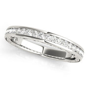 Channel Set Half Eternity Ring in Gold & Platinum